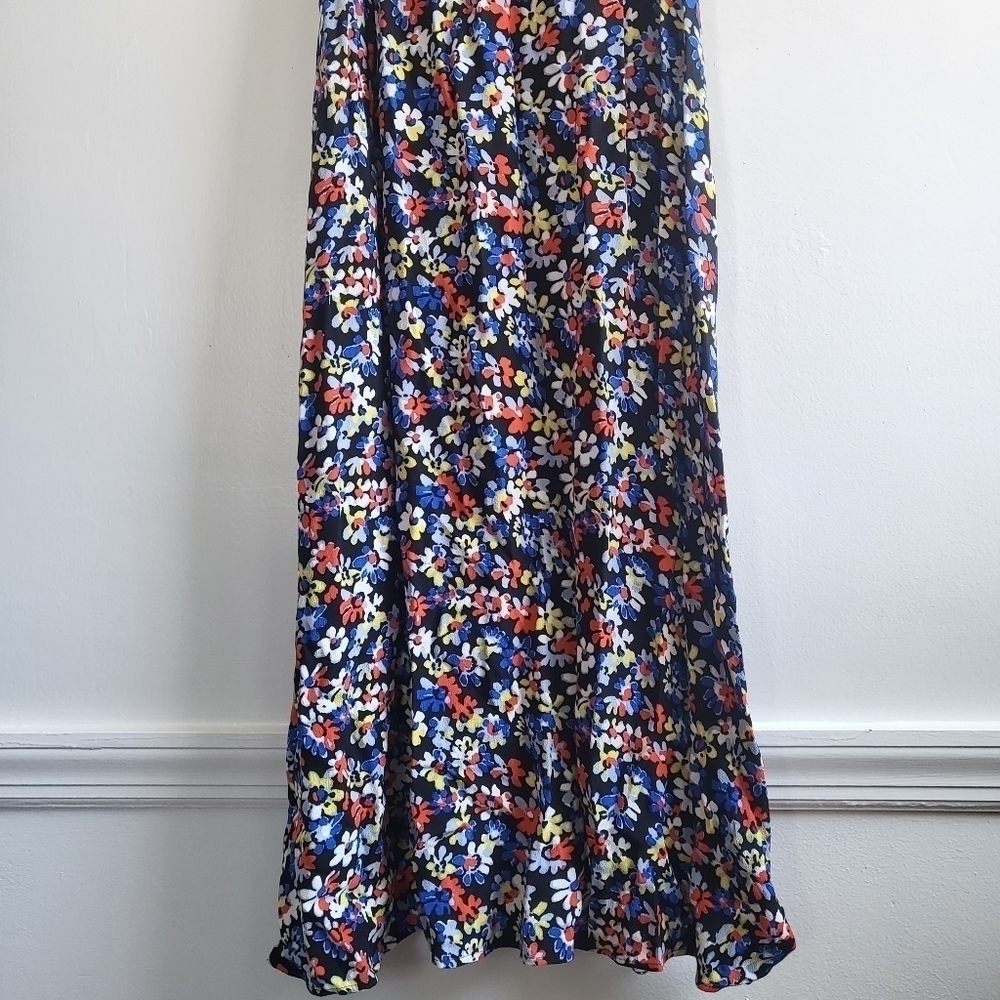 New Rag & Bone Estell Navy Floral Print Crepe Midi Dress NWT W292316NY Medium - Picture 14 of 16